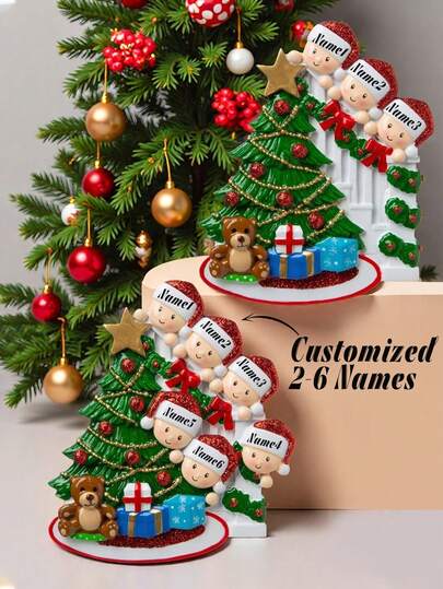 1pc Personalized Christmas Ornament 2026, Custom Resin Family Ornament, Custom Christmas Gift,Personalized Xmas Gift,Christmas Decor,Multi-Functional,Durable,Ornamental,Reusable,Exquisite,Stylish,High-Quality,Colorful,Modern,Custom,Personalized,Unique,Ideal Gifts For Him,Ideal Gifts For Her,Boyfriend,Dad,Girlfriend,Mom,Family,Friends,Tea Room,Home,Garden,Office,For Anniversaries,For Valentine's Day,For Mother's Day,For Birthdays,For Father's Day,For Graduation,For Weddings,For Housewarming,Customized Party Supplies