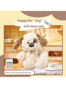 Gillinini 33cm/12.99in Cute Cartoon Spotted Dog Plush Pillow Case, Comfort Sleep Toy Decor, Holiday Gift - White - View 8