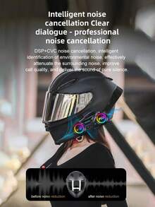 1/2pcs Motorcycle Wireless Intercom, 500m Wireless Intercom For 2 People, 1000mAh Battery, Helmet Headset Design, Waterproof & Noise Cancelling, Safer Riding, Motorcycle Communication, High-Quality Audio, Motorcycle Intercom, Best Gift For Halloween And Christmas