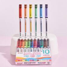 Lắc đều trước khi sử dụng!!! Bút vẽ acrylic Zhipai 120 màu, viết trực tiếp | Nét vẽ sắc nét và rõ ràng | Độ phủ tốt, dung tích mực lớn | 12 bộ, 10 chiếc mỗi bộ - Cần thiết cho nghệ thuật, thủ công, viết nhật ký, quà tặng tựu trường. Do các lô sản xuất khác nhau, có thể có một số khác biệt về màu sắc. - Nhiều màu - Xem 9