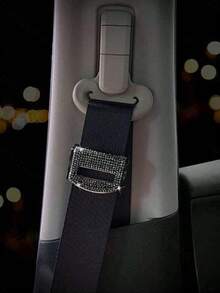 1 Piece Of Car Seat Belt Buckle With Diamond Inlay, Universal Car Seat Belt Fastener, Full Diamond Car Seat Belt Clip - Multicolor - View 6