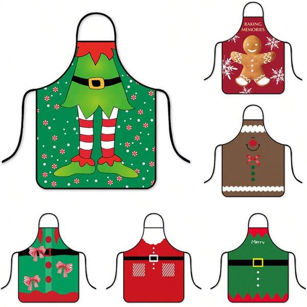Christmas Chef Apron, Waterproof And Oil-Proof, Creative Christmas Gift, Funny Decoration For Kitchen And Dining Room