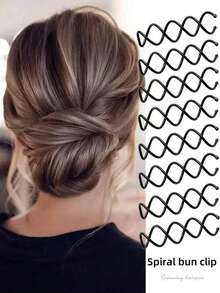 4个/10个金属螺旋发夹，冬季盘发必备，黑色、金色、银色、玫瑰金可选，适用于女士发型设计或化妆洗发，沙龙卷发器，DIY发髻发夹，发髻制作器，发髻发片，发型设计发夹，学习用品，发髻延长器，发卡，头部饰品 - 彩色 - 查看 4