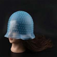1pc Hair Coloring Highlighting Cap Reusable Silicone Pull Through Cap With Hook Hair Dye Cap Professional Practical Convenient Supplies - Multicolor - View 15