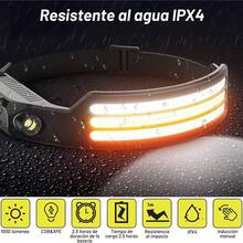 3pcs Lampara de Cabeza - Impermeable Linterna de Cabeza LED de Deteccin Inteligente Brillante Lmpara de Cabeza con USB Gran Angular de 230 para Acampar, Correr, Caminar - inicial - Ver 4
