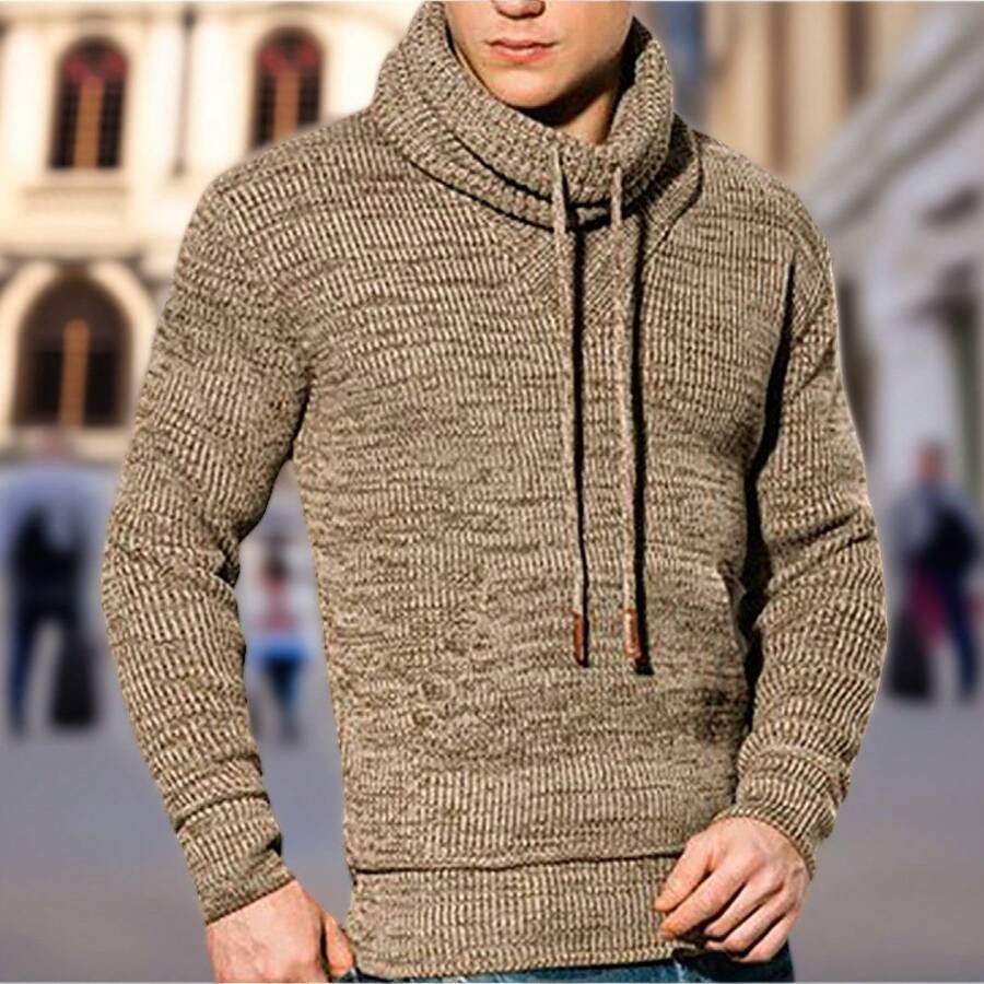 Men Sports Knit Tops - Brown - View 1