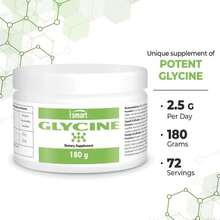 SUPERSMART - Glycine - Pure &Amp; Premium Quality - Promote Healthy Muscular System &Amp; Levels Of Collagen - Stimulates The Immune System | Non-GMO &Amp; Gluten Free - 180 G - 白色的 - 查看 5