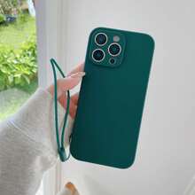 1 件纯色硅胶液体手机壳带挂绳，适用于三星 11/12/13/14/15/16 Pro Max、三星 S22/23/24/25+ Ultra、A04/A05/A14/A15/A24/A25/A34/A54、SA56/A36/A26