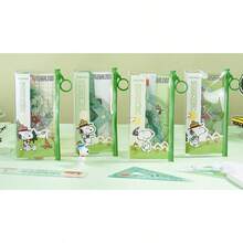SNOOPY 1 Piece Acrylic Ruler Set With Four Pieces, Student Stationery Exam Tool
