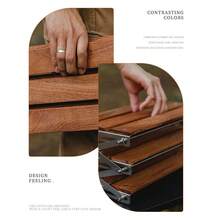 3-Tier Camping Folding Storage Rack Golden Sandalwood Desktop Organizing Rack With Spaced Design Multi-Function Storage Shelf For Indoor Outdoor Household, Portable Natural Wood Camping BBQ Storage Rack