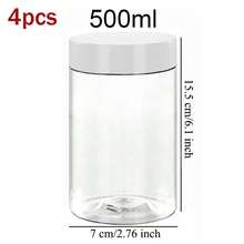 4 piezas Frascos de almacenamiento de plástico de 2.8 pulgadas/7 cm de diámetro con tapas, contenedores para pigmentos de pintura, tarros para cremas/máscaras, botellas para crema para los ojos/crema facial, envases cosméticos de tamaño de prueba transparentes de PET