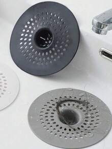 4/2/1 pieza Atrapador de cabello para drenaje, Cubierta de drenaje cuadrada para ducha, Tapón de cabello de silicona con ventosa, Filtros antiobstrucción para lavabo, Tapones de drenaje de bañera y ducha, Tapones desodorizantes de silicona para cocina, Herramientas de baño Servicios de limpieza comercial/Tiendas