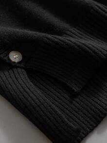 GIGOGOU Autumn Winter Women Knit Casual Sweater Vest Casual Top - Black - View 8