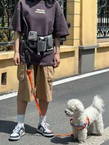 1 Stück multifunktionale Sporttasche für die Hüfte, geeignet für Laufen, Fitness, Gassigehen, Outdoor Hundeleine Halter, Leine nicht enthalten