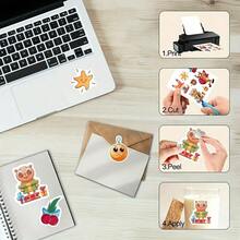50pcs A4 Size Printable Sticker Paper, Self-Adhesive, Suitable For Crafts, Scrapbooking, Inkjet Printer, Matte White, Back To School, Christmas Stickers - Multicolor - View 7