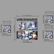 3 قطع/3 قطع/4 قطع من ملصقات الأشباح لموسم الهالوين والشتاء، ملصقات قابلة للغسل من الدرجة الأولى للتطبيق بالحرارة على الملابس والقمصان النسائية/الرجالية والحقائب الظهر والوسائد والشارات الزخرفية والملصقات والقبعات البيسبول والحقائب وغيرها