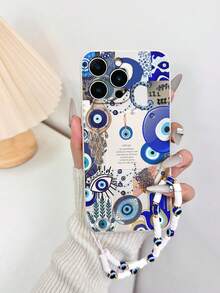 1个加厚保护型恶魔之眼彩绘串珠手链手机壳，兼容 16/16 Pro/16 Plus/16 Pro Max、 15 Pro Max、 13、P14、P11、P12、XS、XR、7/8、P、S2、A50、A12、A32、A52、A72、A51、A21S、A13、A14、S22 Ultra、S23、A33、A53、S20 FE、11、12 Pro、12/12X、Note 11、9A、9C、Poco X3 NFC、10、9、Note 9、12C、Note 11 Pro、10C、Note 8。专业版，国际版，不是国内版 - 彩色 - 查看 1