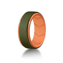 7Pcs 8mm Silicone Rings For Men, Breathable Inner Grooves Rubber Wedding Band, Flexible Sport Fitness Jewelry Gift For Him, Durable Workout Rings Set - Multicolor - View 11