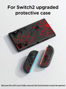 1pc Halloween Elements Spider, Spider Web Pattern Protective Case, Storage Bag, Bonus Skull Joystick Cap, Compatible With Switch2/Switch NS/Switch OLED, Accessories Compatible With Switch/Switch 2 Gaming Console, Full Set Including Storage Bag, Card Slot Base Shell, Switch Protective Case, Protect Your Gaming Console, Best Gift For Friends And Family On Halloween - Multicolor - View 13