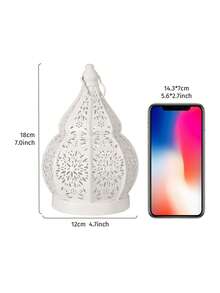 1 szt. europejski, pusty metalowy świecznik w kształcie tykwy, dekoracyjny świecznik z żelaza w stylu marokańskim, metalowe rękodzieło, świąteczny świecznik, odpowiedni do kościoła, domu, baru, restauracji i na prezent