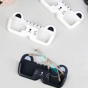 1 Stück süßer Katzen Brillenhalter, rückstandsfreie Wandhalterung für Brillen, selbstklebender Organizer für Wohnheim, Büro & Nachttisch Dekoration