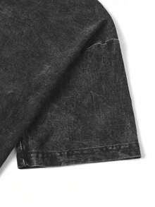 Men's T-Shirt, Retro, Rock Band Misfits Themed, Print, Pattern, Loose Fit, Short Sleeved, Top 004-A - 黑色 - 查看 6