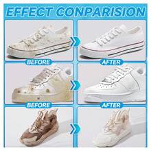 1 件，100 毫升便携式运动鞋清洁液，泡沫型干洗剂，用于去除白色鞋子上的污垢和发黄，厨房，浴室，家居，家居用品