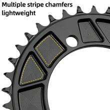 104BCD Mountain Bike Single Chainring, 7075 Aluminum Alloy Closed Tooth Chainring, 32T/34T/36T/38T