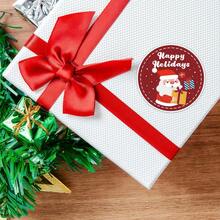 [Christmas Essential] 500pcs Envelope Sticker Set! 1-Inch Round Design, Santa Claus/Snowman/Christmas Tree/Gingerbread Man Pattern, Holiday Card, Gift Wrapping, Party Decoration Stickers