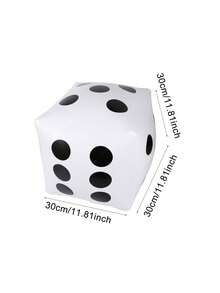 1pc Dice Design Balloon, 30X30X30cm Game Balloon For Party