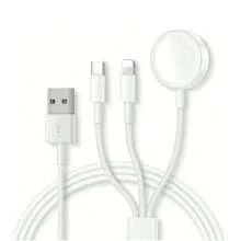 带有 USB-C 和 Lightning 端口的三合一磁性无线充电器 - 多功能充电解决方案。兼容 iPhone16 Pro/Max；16 Plus；16；15 Pro/Max；15 Plus；15；14 Pro/Max；14 Plus；14；13 Pro/Max；13 Mini；13；12 Pro/Max；12 Mini；12；SE (2022)；11 Pro Max；11 Pro；11；Xr；Xs Max；Xs；X；8 Plus； 8、兼容 Series 1/2/Series 3/Series 4/Series 5/Series 6/Series 7/Series 8/Series 9/Series 10/SE/SE2/SE3/Ultra/Ultra 2/Sport/Edition，兼容 /AirPods2-4/ Pro/ Pro2/ Max，适用于办公室、宿舍和家用电话充电器 Nan - 白色 - 查看 11