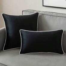 2pcs Plush Velvet With Rope Decorative Pillow Covers, Fashionable Minimalist Style For Living Room, Bedroom, Sofa Decor (Pillow Inserts Not Included) Gifts Birthday Graduation - Multicolor - View 18