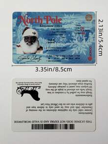 5 pièces Carte de vœux Père Noël, Permis de conduire perdu, Décoration de Noël, Permis de traîneau volant du Père Noël, Permis de conduire du traîneau du Père Noël, Carte de fête en plastique, Accessoires de décoration de Noël, Pas d'électricité requise Décorations de Noël Pyjamas de Noël Cadeaux de Noël Décoration de Noël