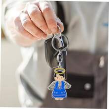 7/16 Pcs - Angel Guardian Keychain Baptismal Party Angel Keychain Gift Unique/Gender Disclosure/First Communion/Wedding Party Guest Keychain Gift, Wedding Gift, Baptismal Gift, Elegant Keychain, Fashion Keychain, Durable Keychain, Keychain Set, Religious Gift, Gift Shopper, Event Organizer