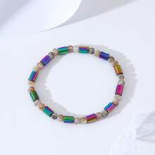 1pc European & American Style Yoga Wellness Anklet & Bracelet, Black Agate Bracelet For Women, Suitable For Daily Wear, Summer Vacation Or Festivals, Jewelry Gift For Women, Christmas, Valentine's Day