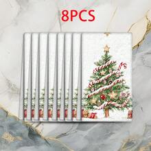 2/4 pièces Serviettes à vaisselle imprimées avec motif sapin de Noël, super absorbantes en microfibre moderne pour la cuisine et la cuisson, douces et très absorbantes, excellent cadeau pour les voisins, mamans, amis, pendaison de crémaillère, décoration de Noël, accessoires de cuisine