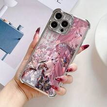 Funda de Teléfono Honkai Star Dome para iPhone 17 Air 16 16e 15 14 13 12 Mini 11 Pro Max X XR XSMAX 8 7 e Plus, Marco Plateado, Funda Transparente Antigolpes, Diseño Simple Creativo y Lujoso, regalo Christmas navideño para Navidad, accesorio de móviles, funda navideña resistente. - transparente - Ver 5