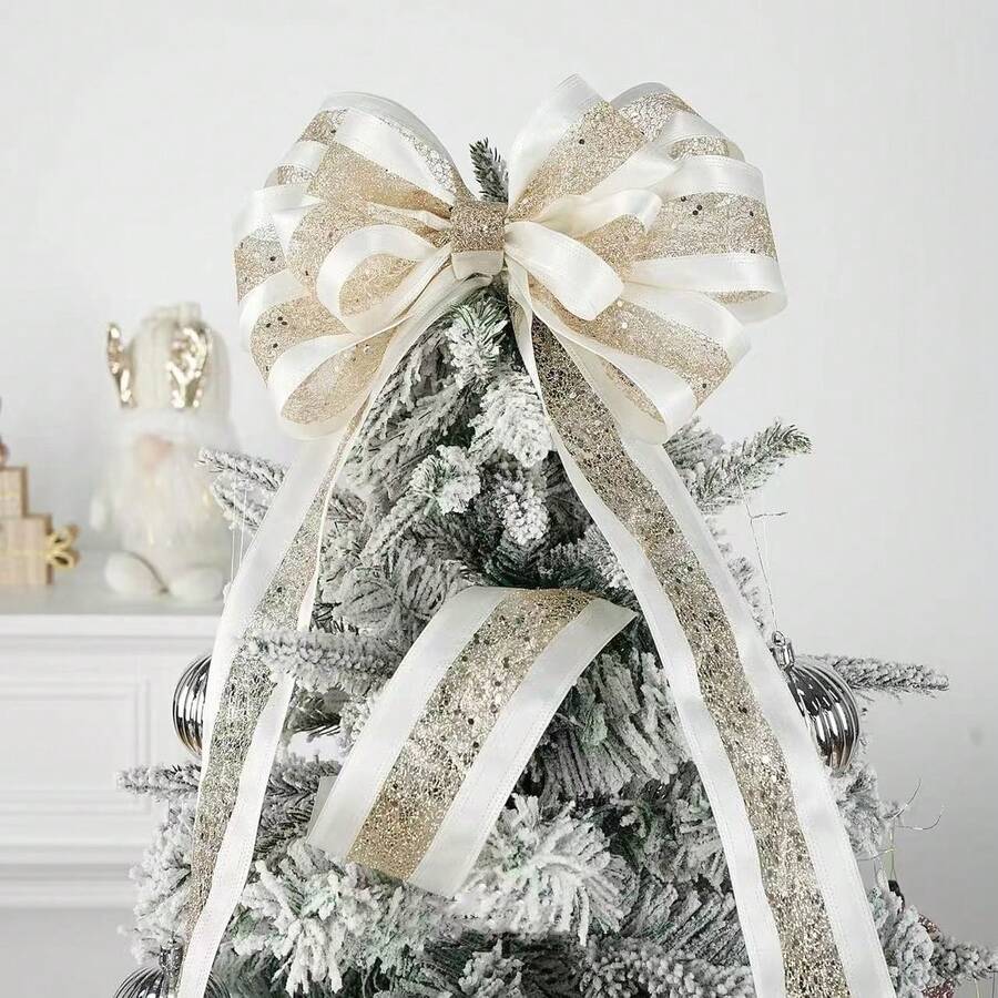 1pc/Set Christmas Tree DIY Bow Party Decoration Ribbon (2m) Home Decor Christmas Decorations Room Decor Winter