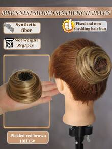 4-Inch Elegant Women's Synthetic Hair Bun Maker, High-Temperature Fiber Hair Styling Tool, Suitable For Ladies And Girls - Multicolor - View 13