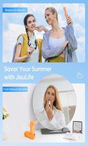 JISULIFE Handheld Mini Fan, 3 IN 1 USB Rechargeable Portable Fan [12-19 Working Hours] With Power Bank, Flashlight, Pocket Design For Travel_Summer_Concerts_Lash, Gifts For Women (Pink) - ColorG - 查看 6