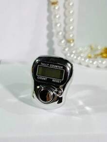 New Metal-Feeling Electronic Button Counter Finger Ring - ABS Material, Islamic Tasbih. Compact And Portable, Suitable For Daily Use. Manual Button Counter For Counting, Random Color Counter Finger Ring, Calculator Accessory, Applicable For Stores And Commercial Use. - Multicolor - View 8