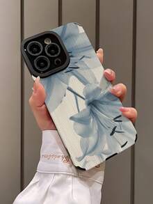 1 件复古白百合图案垂直条纹仿皮软保护手机壳，适用于 Apple 和各种型号 - 彩色 - 查看 3