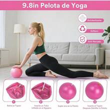 13PCS Pilates Kit, Juegos de Equipos de Fitness para el Hogar, 9.8 Inch Pelota de Yoga, Bandas de Resistencia, Anillos de Tensión, Anillos de Masaje, Equipo de Fitness Portátil