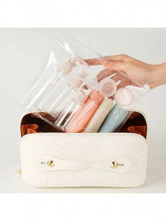 Set di 12 bottiglie da viaggio ricaricabili in plastica PET da 60ml, bottiglie spray per cura della pelle, bottiglie per nebulizzazione idratante, barattoli per creme, contenitori cosmetici da viaggio, bottiglie da viaggio per bagno, viaggio, esterno, lavoro, a prova di perdite, portatili