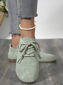 Women's Fashion Casual Soft Bottom Round Toe Flats, Run Small By One Size