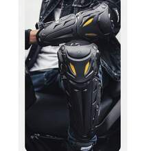 Set de Rodilleras y Coderas Ajustables para Motocicleta y Bicicleta: 1 Par de Rodilleras + 1 Par de Coderas de Tipo Reflexivo, Diseñadas Específicamente para Motociclistas, Carreras de Motocross y Ciclismo - 1 par de rodilleras + 1 par de coderas - Ver 1