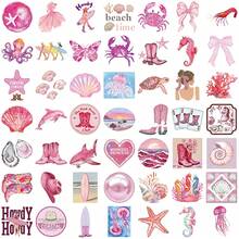 100PCS Blue Pink Coast Aesthetic Graffiti Stickers DIY Decoration Guitar Notebook Luggage DIY - Multicolor - View 8