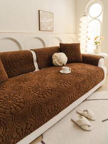 1 pieza Funda de cojín de sofá con lunares de felpa, de moda y versátil, cojín de sofá de alta calidad y lujoso, funda de sofá para todas las estaciones, antideslizante, antipolvo y antirasguños, protege el sofá, decora el sofá, adecuado para sala de estar, dormitorio, estudio, oficina, fiesta, sofá de 1 a 4 plazas, sofá en L