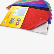 一包10张A4光面海绵纸/泡沫纸 - 多色A4金粉海綿紙 - 查看 10