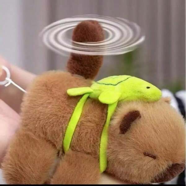 Capivara De Pelúcia Batendo Pulseira Mexe O Rabo Brinquedo Das Crianças Presente Bonito Para Meninas Bebê Adulto